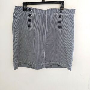 Talbots Striped Blue and White Women's Skirt